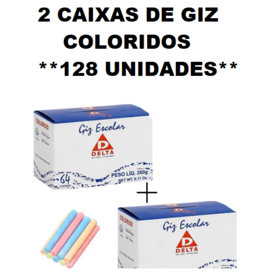 2 CAIXAS DE GIZ  ESCOLAR ****  COLORIDOS***ENVIO IMEDIATO******PARA TODO BRASIL *** EM 24 HORAS****100% ORIGINAL***