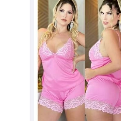 Kit 12 Conjuntos Pijama Baby Doll Short Doll Pijama Sensual Conjunto Barato Pijama com Renda Confort