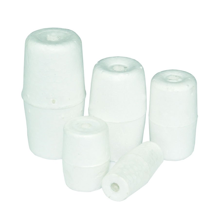 Boia Flutuador De Isopor P/ Redes Pesca Rolha Nº 1 C/ 50 Pçs