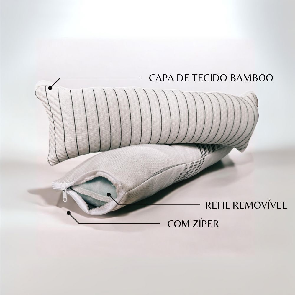 Rolo Almofada Coluna Pescoço Maca de Fisioterapia, Massoterapia e Bronzeamento 45x20cm