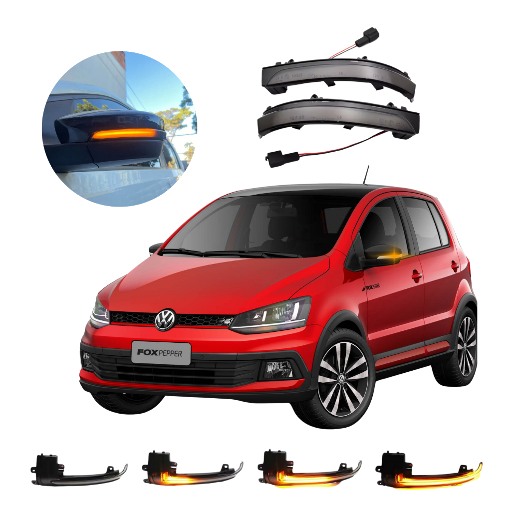 Seta Led Sequencial Retrovisor Vw Fox SpaceFox 2015 Até 2022
