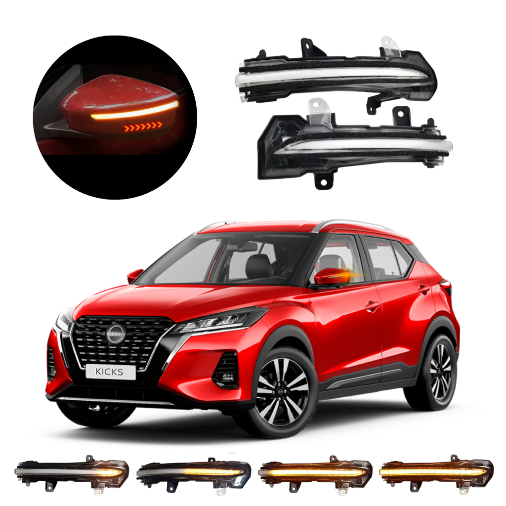 Seta Led Sequencial Retrovisor Nissan Kicks 2017 Até 2025