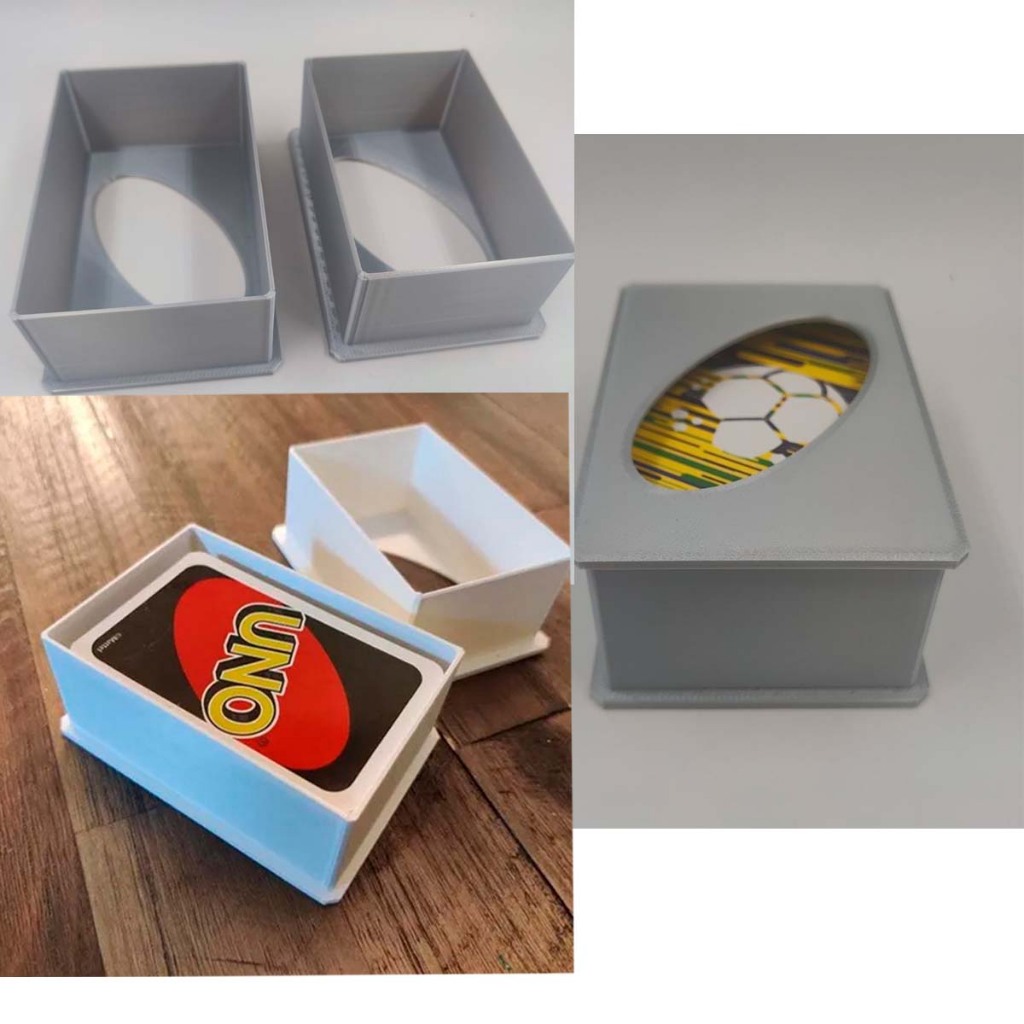 Porta Cartas de baralho liso para 2 baralhos ou porta cartas Uno carta