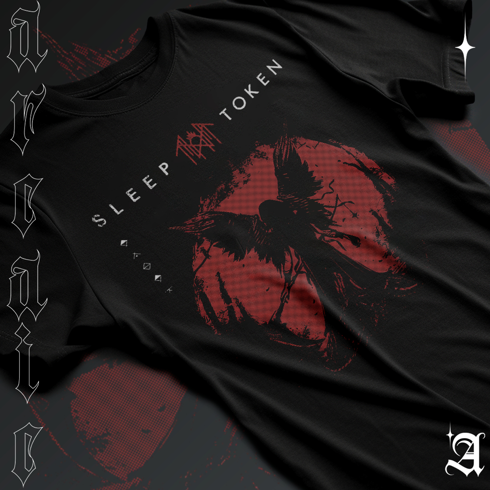 Camiseta Basica Algodao Sleep Token Angel Eyes Logo Gothic Rock n Roll Banda Unissex em Oferta na Shopee
