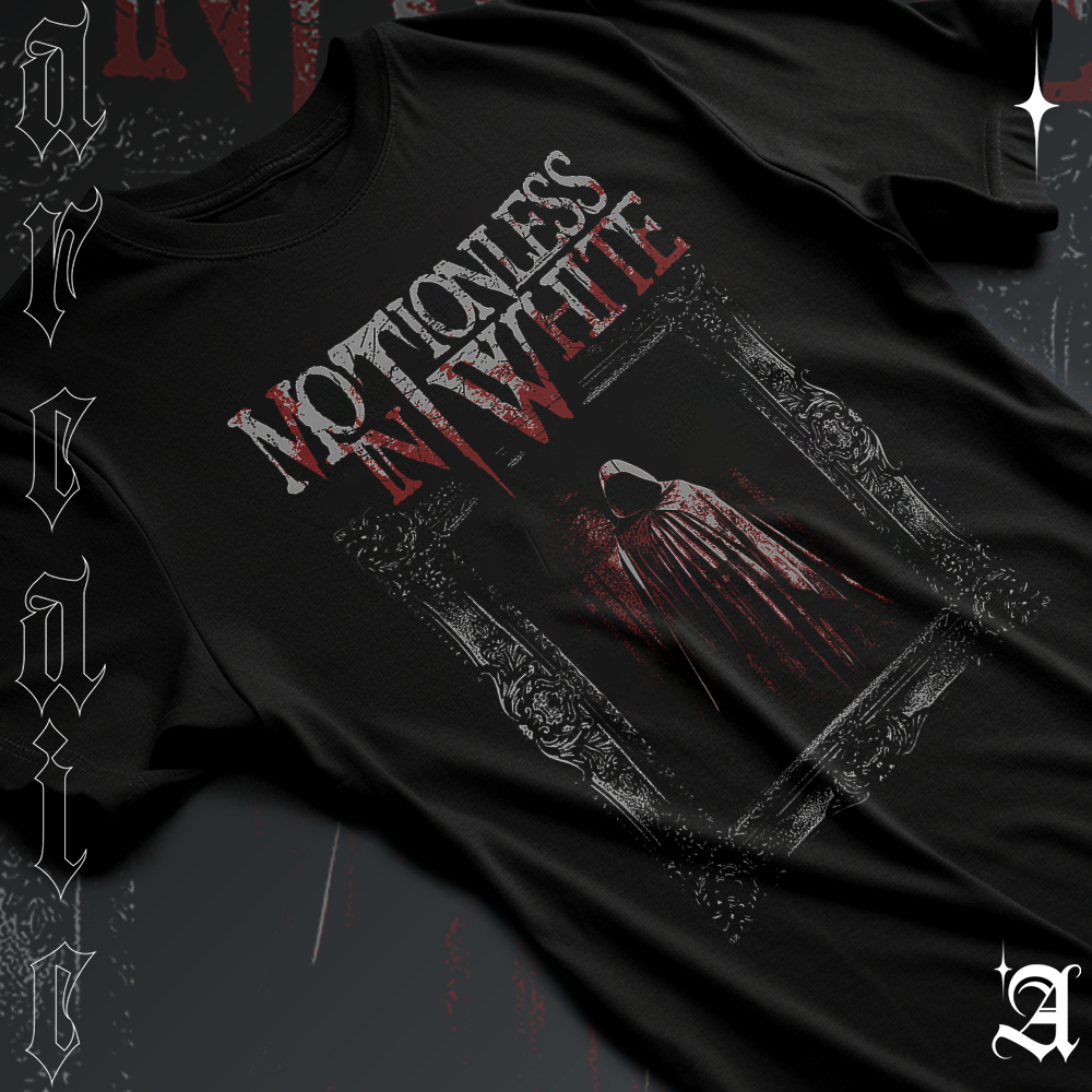 Camiseta Basica Algodao Motionless In White Banda Metalcore Gothic Graphic Unissex em Oferta na Shopee