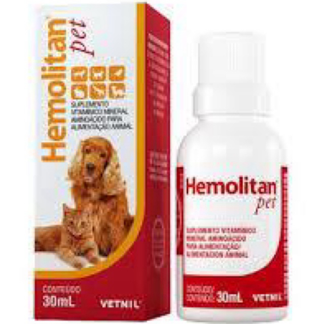 Suplemento Hemolitan Pet 30ml Vetnil em Oferta na Shopee