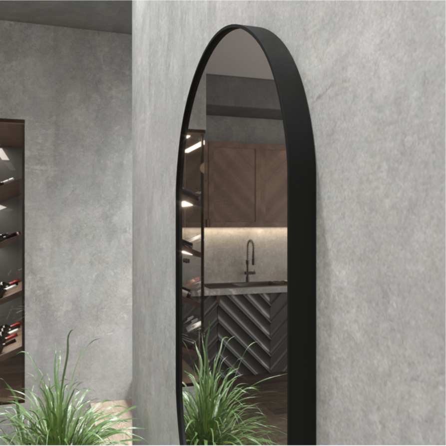 Espelho Oval Com Moldura De Couro Adnet Várias Cores 40*60 Espelho Grande Com Borda Moldura