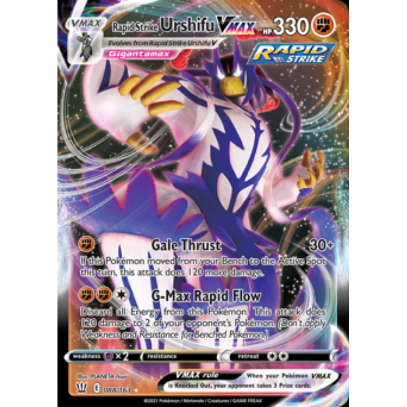 Carta Pokemon Urshifu Golpe Fluido Vmax Original Copag