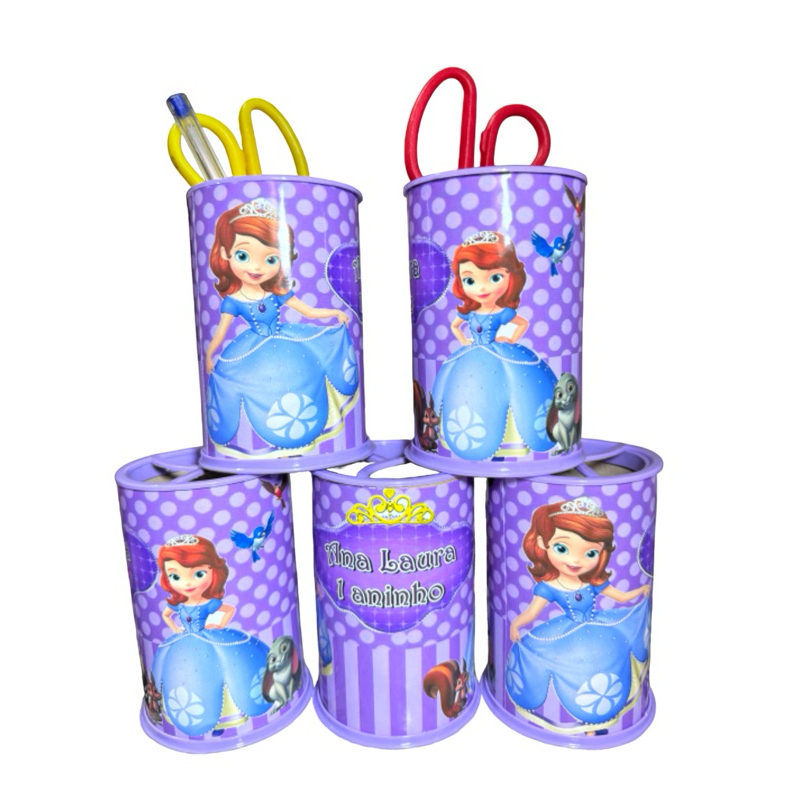 10 Porta Lápis Personalizado Princesa Sofia em Oferta na Shopee