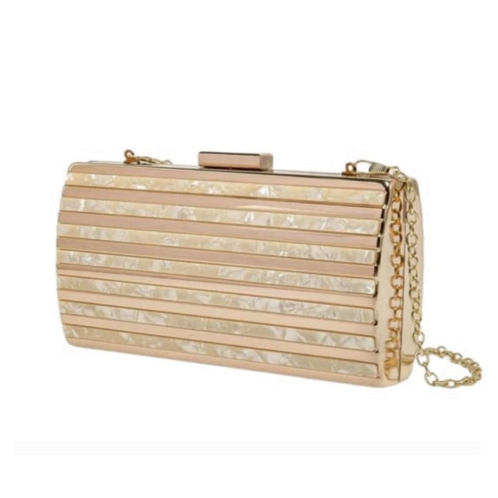 Bolsa Clutch Madreperola Linda  Festas Casamentos Alca em Oferta na Shopee