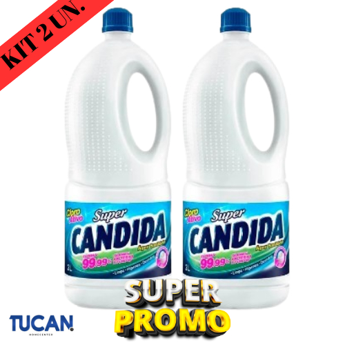 Kit 2 unidades - Água Sanitária 2L Super Cândida