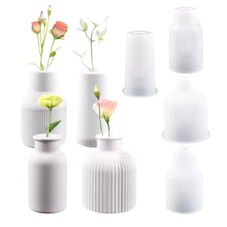 Molde Silicone P/ Vasos Gesso Flores Decoração Resinas Epóxi em Oferta na Shopee