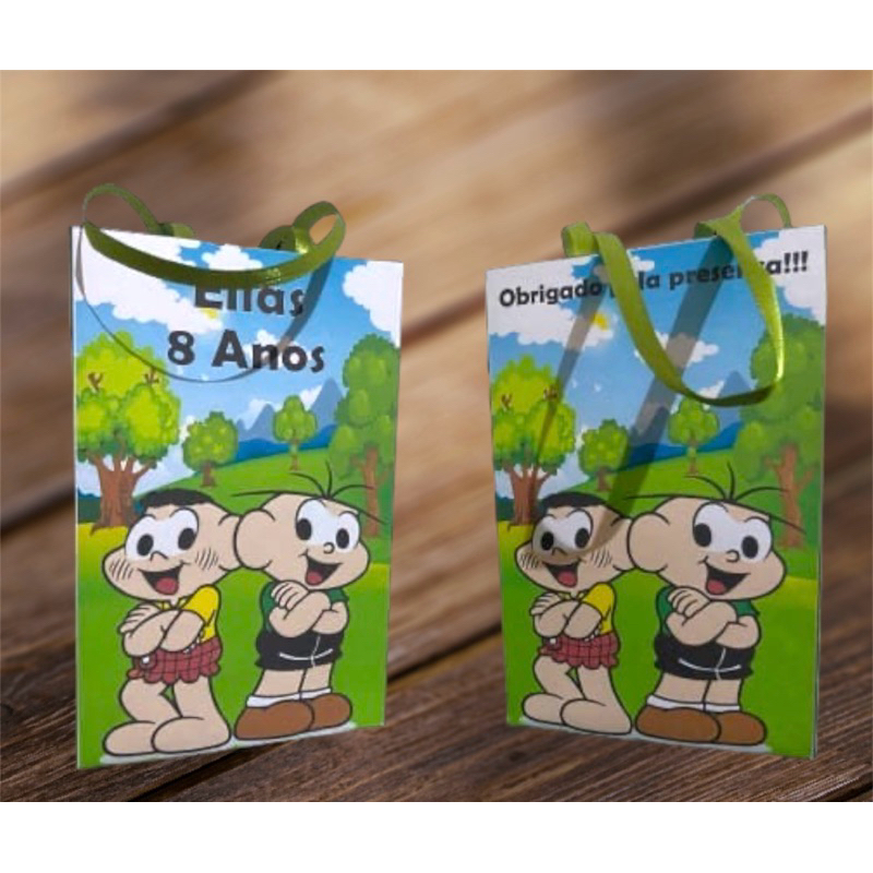 Sacolinha personalizada Cebolinha e cascão