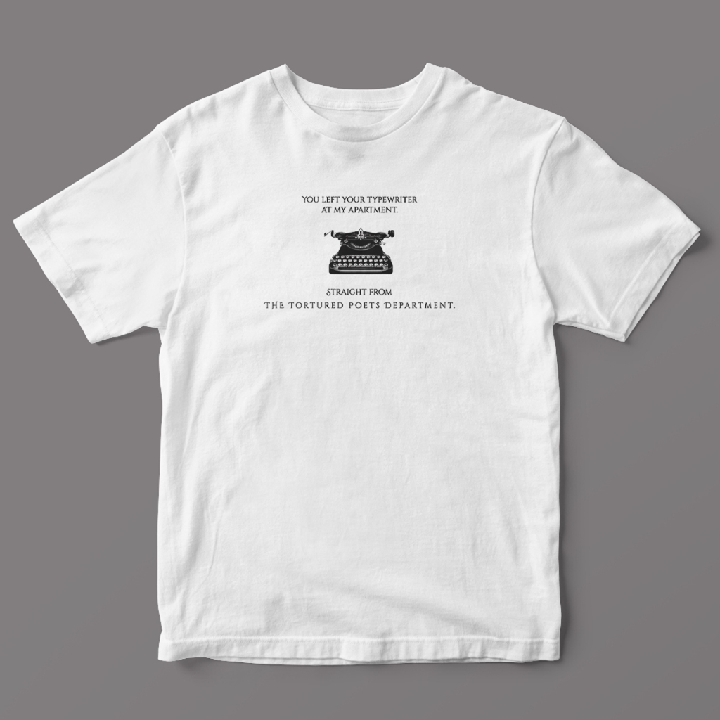 Camiseta Masculina Feminina Algodão Música Cantora Taylor Swift - Typewriter