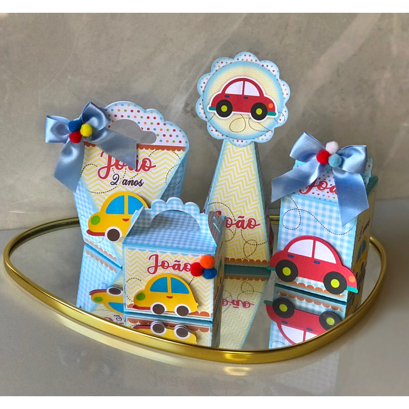 20 caixas tema carrinhos personalizadas/ lembrancinhas/ kit festa/ personalizados