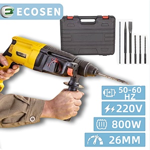 Martelete Rotativo Rompedor Parafusadeira e Furadeira de Impacto  Potência de 800W + Maleta Acessórios em Oferta na Shopee