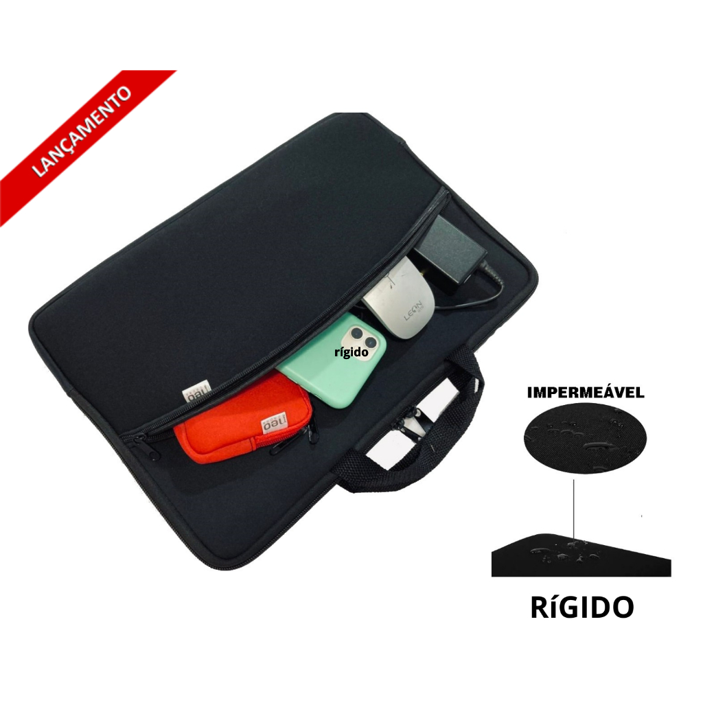 Capa Bolsa Maleta Bag para Notebook MacBook 15.6 - Neoprene Alça Com Bolso