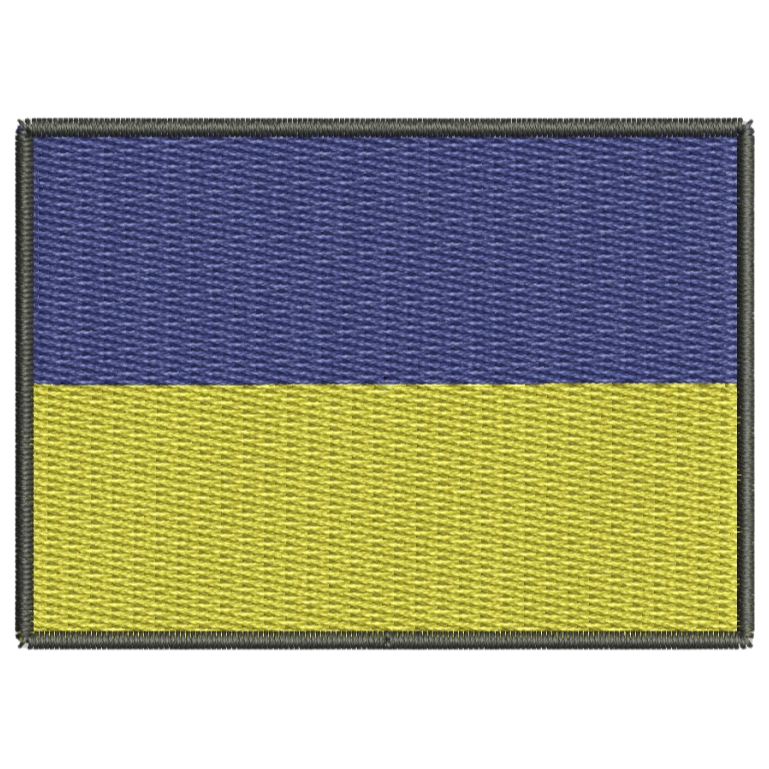 Patch Bordado Fecho de Contato - Bandeira Ucrânia