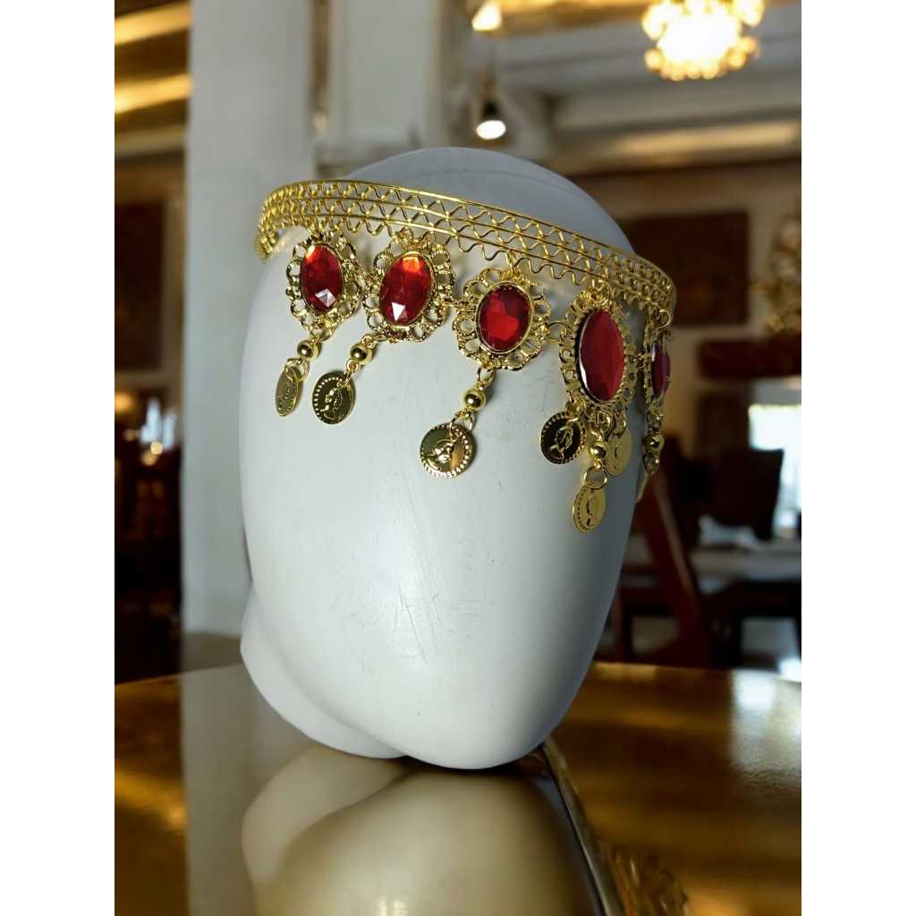 Testeira Tiara de Pedras Coloridas Cigana- Dança do Ventre.