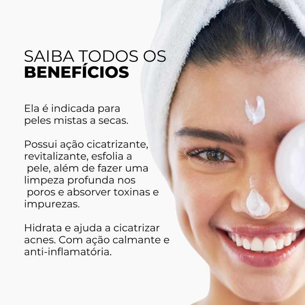 Dolomita com Argila Branca 500g Daseiva Naturais (skincare) Mascara Facial — imagem 2 de 2