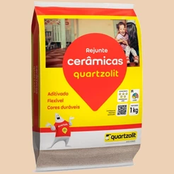 Kit com 15kg Rejunte Cerâmicas Bege Quartzolit