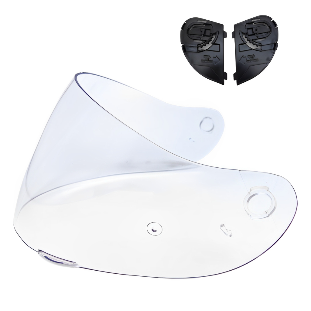 Viseira Cristal Capacete Fly F9 (Capacete 99 Moto) + Par de Reparo