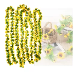 Kit 5 Corrente De Girassol Artificial 2m P/decoração Pendente muito linda