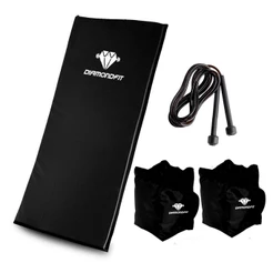 Kit Treino Casa Colchonete +Caneleira Tornozeleira +Corda Pular Perda Peso Musculação Academia