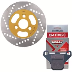 Disco de Freio Dianteiro P/ Suzuki Burgman 125 2005-2010 + Pastilhas Diafrag