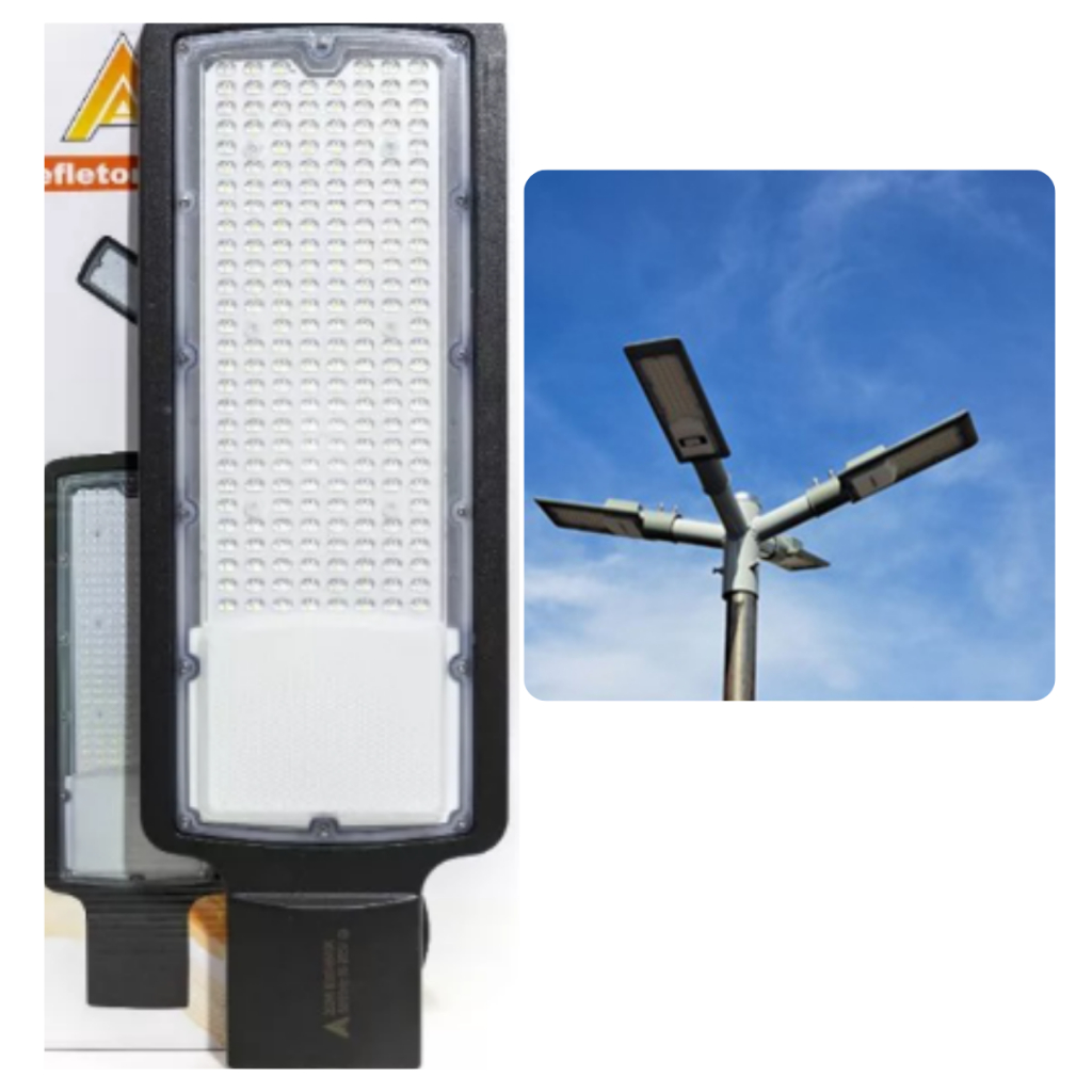 Luminária Led Para Poste 150w Iluminação Publica Bivolt 110v 220v Praça Rua Revenda