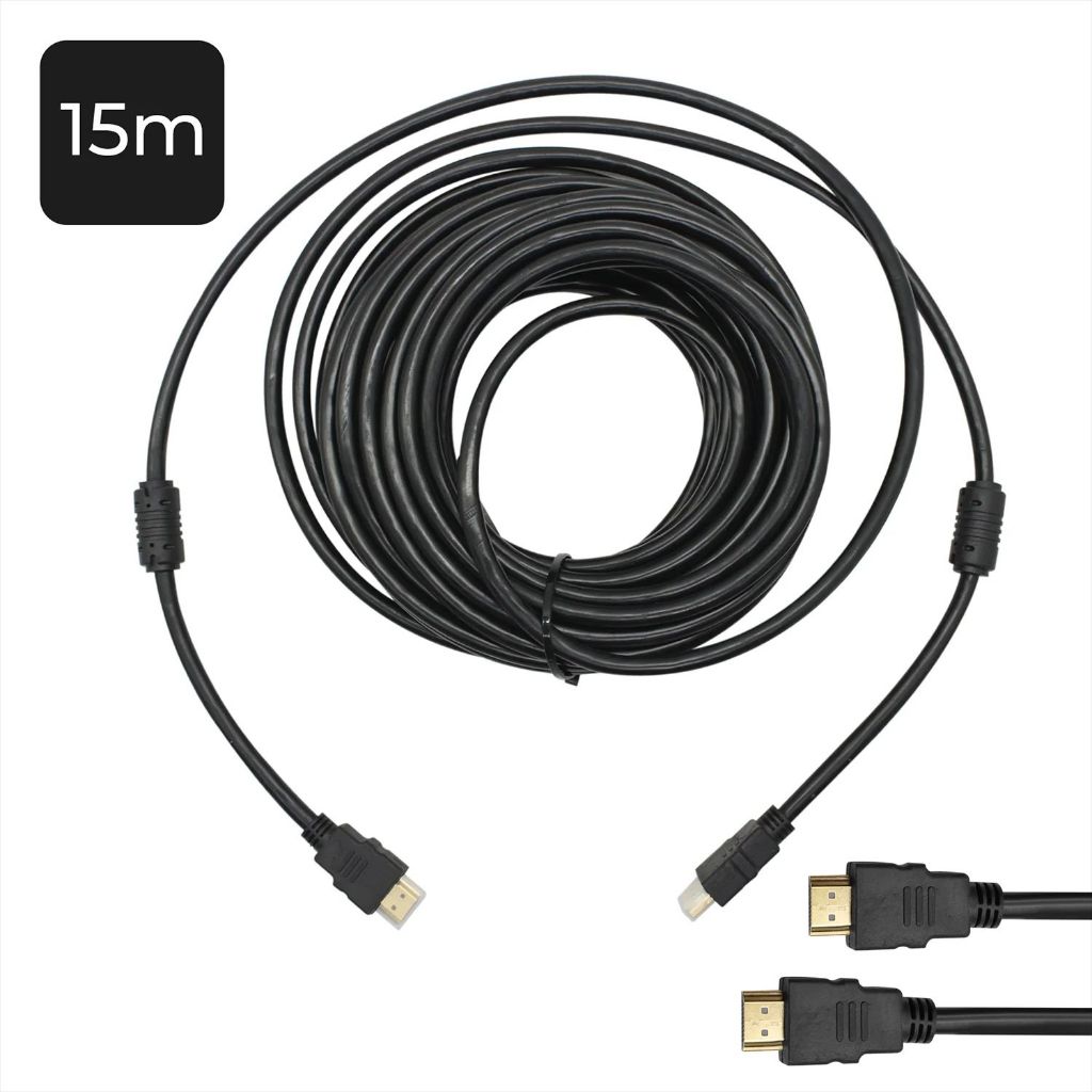 Cabo HDMI 15 Metros 1.4 Full HD para TV LED 3D PS3 PS4 PS5 Xbox One e Notebook Melhor Definição
