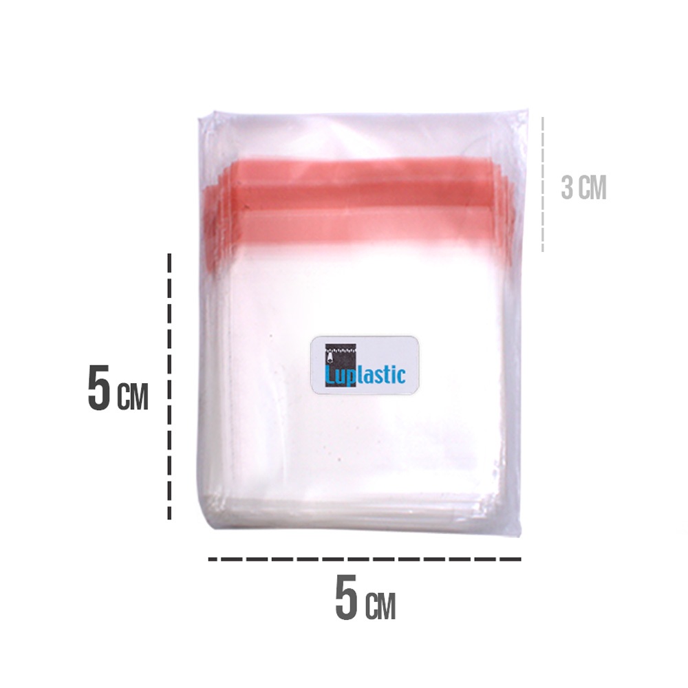 Saco Plástico Adesivado Transparente 5x5 cm Pacote de 1.000 un em Oferta na Shopee