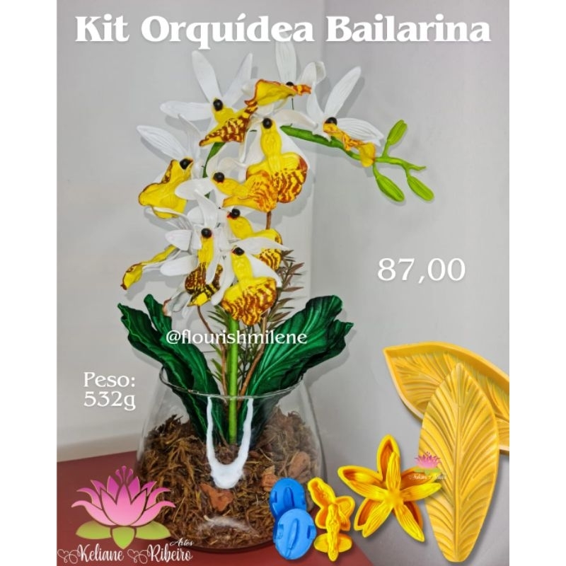 FRISADOR EM RESINA KIT ORQUÍDEA BAILARINA