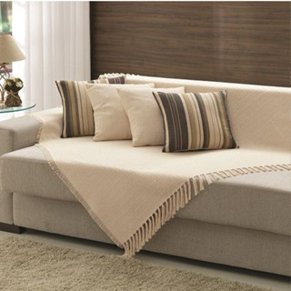 Manta Para Sofá Protetora e Cama 2,40 x 1,60 Gigante 100% Algodão Decorativa Colcha Cobert...
