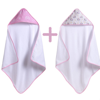 Kit 2 toalhinhas para bebê estampas femininas antialergico em Oferta na Shopee