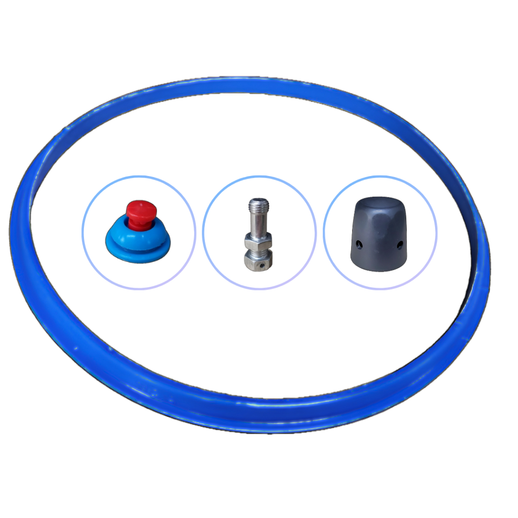 Kit Reparo Borracha Panela de Pressão 7 Litros + Selo Silicone + Peso Preto + Pino