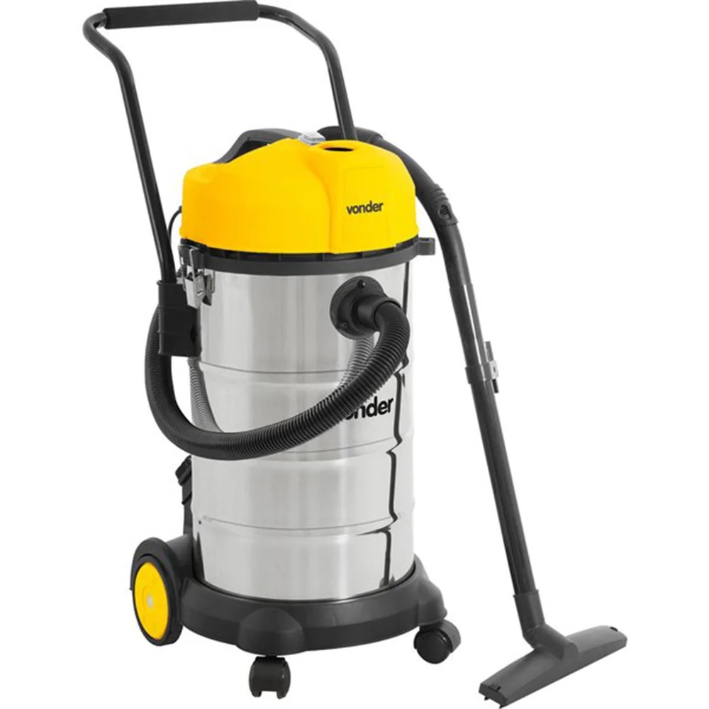 Aspirador de Pó e Líquidos 40L Profissional Vonder Inox 1200W Filtro HEPA 127V
