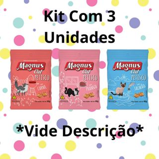 Kit 3 Unidades De Petisco Magnus Cat Com 40g Cada - Magnus em Oferta na Shopee