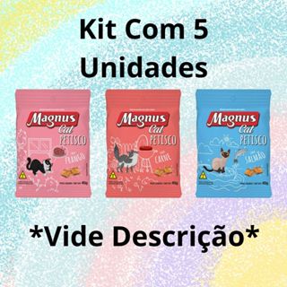Kit Com 5 Unidades De Petisco Magnus Cat Com 40g Cada - Magnus em Oferta na Shopee