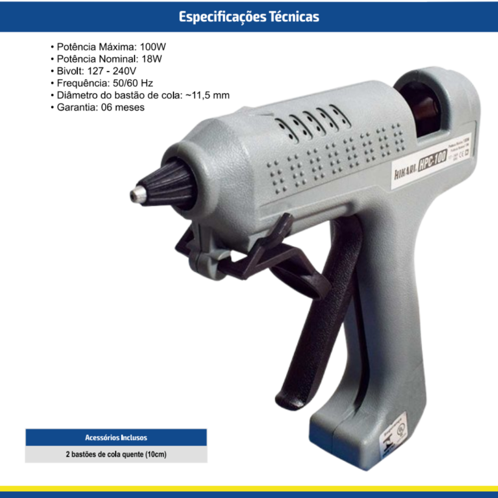Aplicador DE COLA PROFISSIONAL PISTOLA HPC100 HIKARI