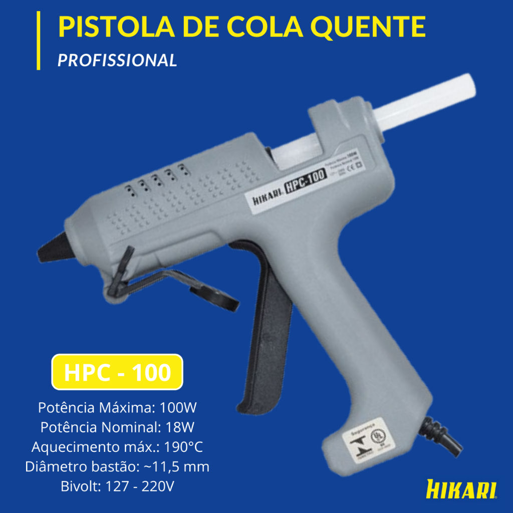 Aplicador DE COLA PROFISSIONAL PISTOLA HPC100 HIKARI em Oferta na Shopee