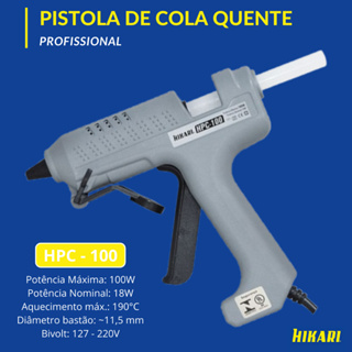 Aplicador DE COLA PROFISSIONAL PISTOLA HPC100 HIKARI em Oferta na Shopee