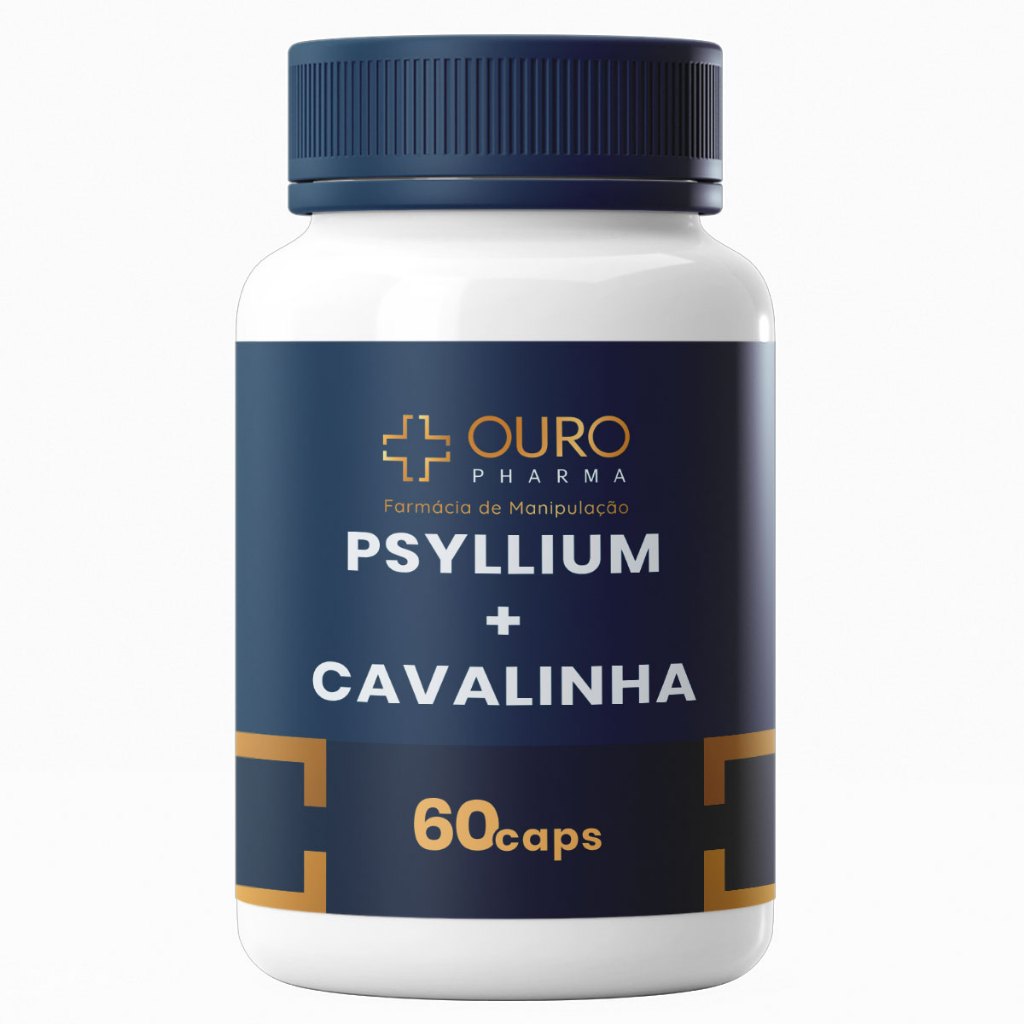 PSYLLIUM 250mg + CAVALINHA 250mg 100% Natural 60, 120 ou 180 Cápsulas