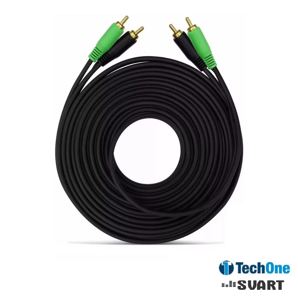 Cabo Som Automotivo Rca 3 Metros 4mm Tech One Dupla Blindagem