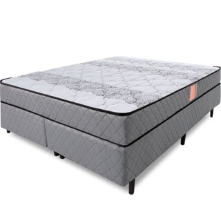 Cama Box com Colchão Queen Ortopédico Firme Espuma D33 Antialérgico - BF Colchões em Oferta na Shopee