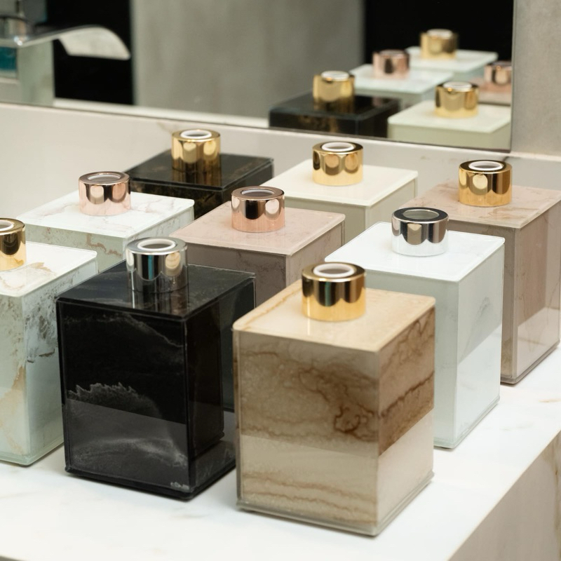 Aromatizador de ambiente vidro EFEITO MÁRMORE Decorativo