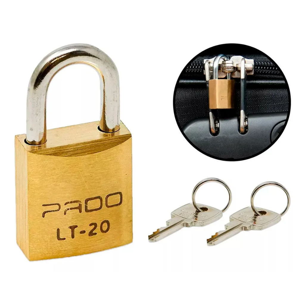 Cadeado Pado Lt 20mm 2 Chaves Proteção Bolsa Janela Portão Armário Cadeado Reforçado Máxima Proteção