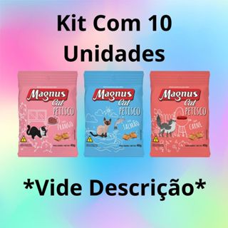 Kit 10 Unidades De Petisco Magnus Cat Com 40g Cada - Magnus em Oferta na Shopee