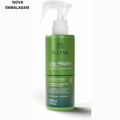 FLUIDO TERMOATIVADO LISO MÁGICO PROGRESSIVO INOAR  200ML em Oferta na Shopee