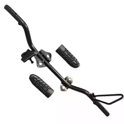 Kit Estribo Convencional Maciço C/ Borracha Do Estribo Titan 160 / Fan 160 / Start 160 Com Suporte